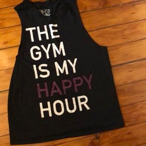 Black workout tank
